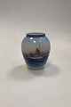 Lyngby 
Porcelain Vase 
with Fisherman 
Boat No. 74-2