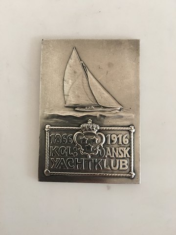 A. Dragsted 990 Silver Plaque "1866-1916 Kgl. Dansk Yachtklub"