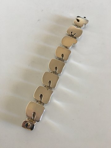 Hans Hansen Sterling Silver Modernist Bracelet with Number Links