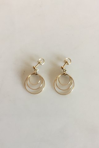 Earrings with screws in 14K. Gold