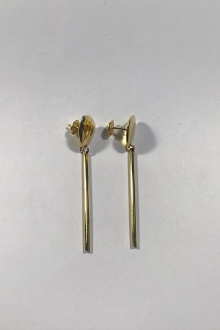 Georg Jensen 18K Gold Earrings No 1445