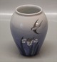 Royal Copenhagen 2676-271 RC Vase with swallow bird 12 cm