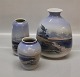 130-1-74. Lyngby Vase with landscape 13.5 cm Vase - Lyngby Porcelain
