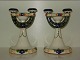 A pair of Aluminia Candle Light Holders