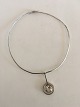 N.E. From Sterling Silver Necklace with Quarts Pendant Piece