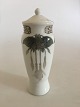 Bing & Grøndahl Unique vase with lid and gold dekoration by EJ from Christmas 
1908