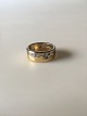 Georg Jensen 18K Gold and White Gold Fusion Ring with Diamonds designed by Nina 
Koppel