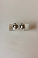 Georg Jensen Sterling Silver 2000 Annual Earsticks with Silver Stones