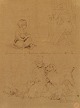 Dansk 
Kunstgalleri 
presents: 
Drawing. 
"Study of 
interior mother 
and daughter 
with cat and a 
little child 
with dogs"