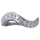 A brillant ring mounted in 14k white gold