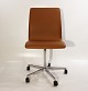Oxford classic office chair, model 3171, in cognac colored savanne leather by 
Arne Jacobsen  and Fritz Hansen.