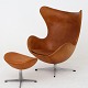 Roxy Klassik 
presents: 
Arne 
Jacobsen / 
Fritz Hansen
AJ 3316 - 'The 
Egg' easy chair 
w. foot stool 
in original, 
...
