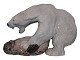 Antik K 
presents: 
Royal 
Copenhagen
Large 
figurine, polar 
bear fighting 
with seal