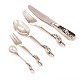 Aabenraa 
Antikvitetshandel 
presents: 
Georg 
Jensen Blossom 
sterlingsilver 
cutlery for 
eight persons. 
51 pieces
