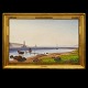 Aabenraa 
Antikvitetshandel 
presents: 
Vilhelm 
Kyhn, 
1819-1903, oil 
on canvas. View 
from the castle 
Hindsgavl, ...