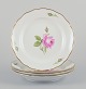 L'Art presents: 
Meissen, 
Germany.
A set of four 
"Pink Rose" 
deep dinner 
plates.