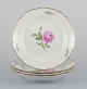 L'Art presents: 
Meissen, 
Germany.
A set of four 
"Pink Rose" 
deep dinner 
plates.