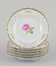 L'Art presents: 
Meissen, 
Germany.
A set of six 
"Pink Rose" 
reticulated 
plates.