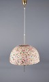 L'Art presents: 
Hans-Agne 
Jakobsson for 
A/B Markaryd.
Ceiling lamp 
in brass, shade 
in 
floral-
patterned 
fabric.