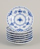 L'Art presents: 
Royal 
Copenhagen, a 
set of seven 
Blue Fluted 
Half Lace 
caviar 
bowls/butter 
pats.