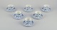 L'Art presents: 
Royal 
Copenhagen Blue 
Fluted Half 
Lace, six pairs 
of coffee cups.
