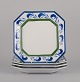 L'Art presents: 
Herend, 
Hungary. Four 
square ceramic 
dinner plates.