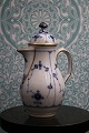 Antique Royal Copenhagen small Blue Fluted Plain coffee pot with gold edges from 
1870-90...