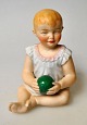 Bisquit 
figurine - cold 
painted - boy 
with ball, 19th 
...