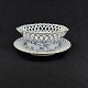 Blue Fluted Full Lace fruit bowl with gold