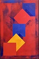 "Composition" 
Oil painting on 
canvas, in gray 
frame.