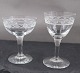 Ejby glassware by Holmegaard, Denmark. Liqueur bowls 8.5cm and port wine glasses 10.5cm