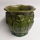 Reutemann Antik 
presents: 
Green 
glazed Søholm 
flowerpot with 
owls