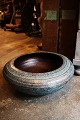 K&Co. presents: 
Decorative, 
Swedish wooden 
bowl from the 
19th century 
with blue paint 
and a fine 
patina...