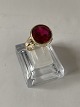 Antik Huset 
presents: 
Women's 
ring in 14 
carat gold with 
large red 
stone, stamped 
585, size 56