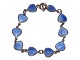 Antik K 
presents: 
Danish 
Sterling silver
Children's 
bracelet with 
blue enamel 
hearts