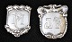 Pegasus – Kunst 
- Antik - 
Design 
presents: 
A pair of 
coat tags in 
silver, 20th 
century Denmark