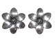 Antik K 
presents: 
Danish 
silver
Flower ear 
clips from 
around 
1940-1950