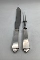 Danam Antik 
presents: 
Georg 
Jensen Sterling 
Silver Pyramid 
Carving Set of 
Fork and Knife 
No 243