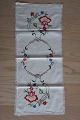 ViKaLi 
presents: 
Old table 
cloth
With 
embroidery in 
colours - made 
by hand
About 60cm x 
30cm
In a good 
condition
