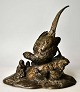 Pegasus – Kunst 
- Antik - 
Design 
presents: 
Unknown 
artist (20th 
century): 
Bronze figure 
of a pheasant 
with chickens