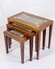 Osted Antik & 
Design 
presents: 
Set Of 
Deposit Tables 
- Rosewood - 
Royal 
Copenhagen 
Tiles - Severin 
Hansen - ...