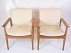 Osted Antik & 
Design 
presents: 
Set Of 2 
Armchairs - 
Diplomat - Teak 
- Light Wool 
Fabric - Finn 
Juhl - France & 
...