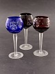Middelfart 
Antik presents: 
Set on 3 
colored 
Bohemian wine 
glasses