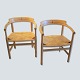 Antik 
Damgaard-
Lauritsen 
presents: 
Pair of 
Hans Wegner 
armchairs model 
PP62 in oak and 
Wengé