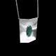 Bestik.dk 
presents: 
Ejnar 
Olsen - 
Copenhagen. 
Large Sterling 
Silver Pendant 
with Green 
Agate.