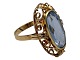 Antik K 
presents: 
14 carat 
gold
Ring with 
large 
aquamarine from 
1960 - Size 58