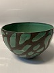 Antik Huset 
presents: 
Ceramic 
glazed bowl, in 
green and brown 
colours.