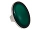 Antik K 
presents: 
Georg 
Jensen Silver
Ring with 
large green 
agat - Size 52