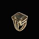 Bestik.dk 
presents: 
Danish 14k 
Gold Cocktail 
Ring with Smoke 
Quartz.
