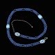 Bestik.dk 
presents: 
Georg 
Jensen. Macramé 
Necklace with 
Sterling Silver 
Enamel Panels - 
Naja Salto.